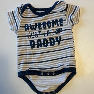 Chick Pea Navy and White Striped Bodysuit